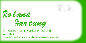roland hartung business card